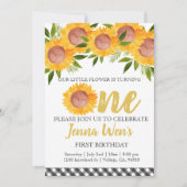 Tournesol plaid première invitation enfant (Devant)