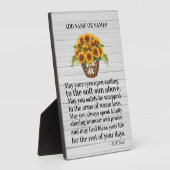Tournesol Poème original Plaque d'Easel (Côté)