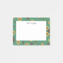 Tournesol post-it personnalisé, faites-le arriver