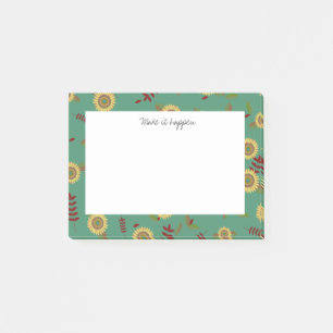 Tournesol post-it personnalisé, faites-le arriver