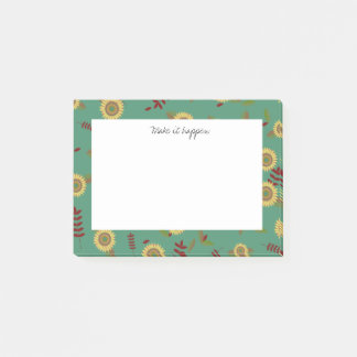 Tournesol post-it personnalisé, faites-le arriver