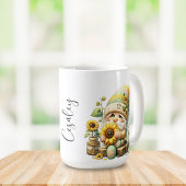 Tournesol printanier Gnome en céramique Mug
