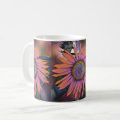 Tournesol Psychédélique Wraparound Mug (Devant gauche)