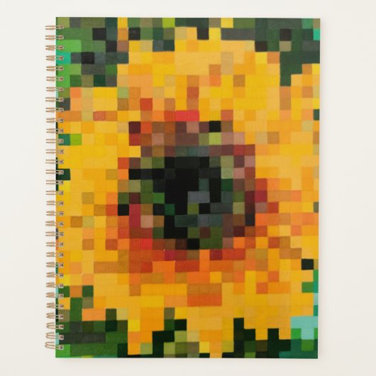 Tournesol radieux en pixels (Devant)