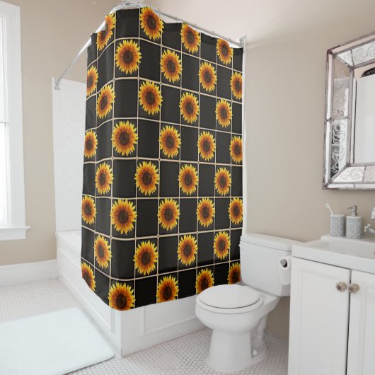 Tournesol rideau de douche (En situation)