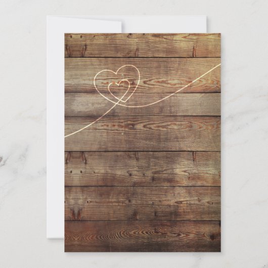 Tournesol & Rose Rustic Wood Lights Invitation (Dos)