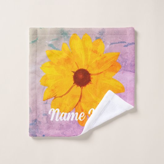 Tournesol rose Vintage (Gant de toilette)