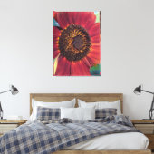Tournesol rouge enveloppé Impression de toile (Insitu(Chambre))