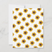 Tournesol rustique 1er anniversaire Carte de remer (Dos)