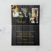 Tournesol rustique 5 photo collage mariage merci (Intérieur)