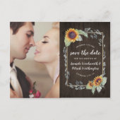 Tournesol Rustique Aquarelle Enregistrer Les Carte (Devant)