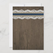 Tournesol Rustique Blue Engagement Invitations (Dos)