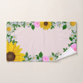 Tournesol rustique Daisy Floral Rose (Serviette à main)