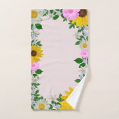 Tournesol rustique Daisy Floral Rose (Serviette à main)