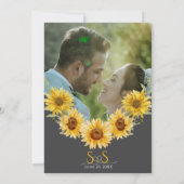 Tournesol rustique Élégant mariage Invitation (Dos)