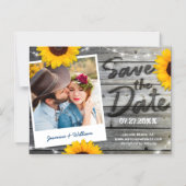 Tournesol rustique Enregistrer la date Invitations (Recto)
