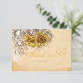 Tournesol rustique et Carte de remerciements d'her (Debout devant)