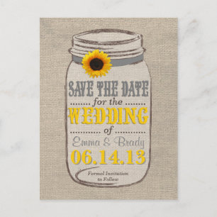 Tournesol Rustique et Faire-Part de Mariage à Sauv