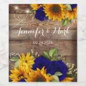 Tournesol rustique et Roses de la Marine Étiquette (Étiquettes simples)