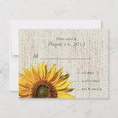 Tournesol Rustique Mariage/ Réponse (Devant)