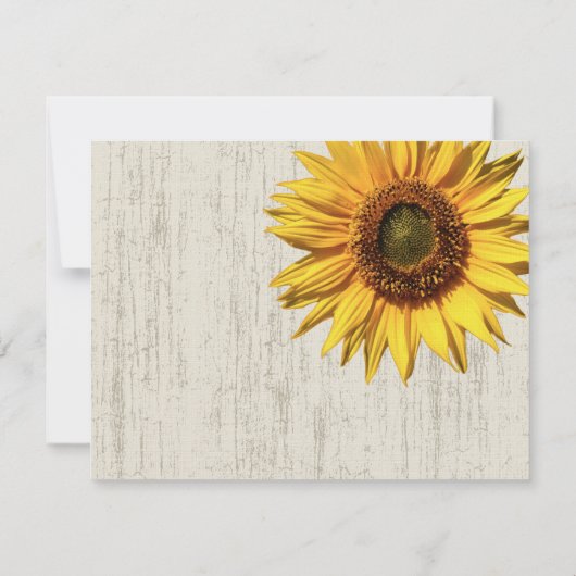 Tournesol Rustique Mariage/ Réponse (Dos)