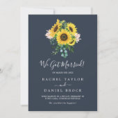 Tournesol rustique | Marine Elopement Faire-part (Devant)