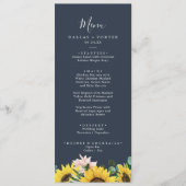 Tournesol rustique | Menu du dîner Mariage de la M (Devant)