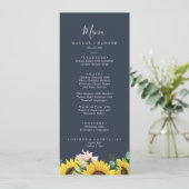 Tournesol rustique | Menu du dîner Mariage de la M (Debout devant)