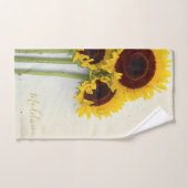 Tournesol Rustique or Jaune moderne (Serviette à main)