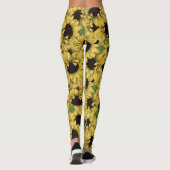 Tournesol rustique partout sur des Leggings design (Dos)