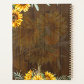 Tournesol Rustique Personnalisé Pampas Mariage en  (Dos)