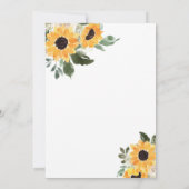 Tournesol Rustique verdure Invitation à la douche  (Dos)