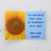 Tournesol Se Bien Bientôt Carte De Voeux (Intérieur)