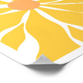 Tournesol Serenity Vector Poster Abstrait (Coin)