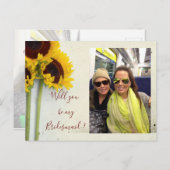 Tournesol Serez-Vous Mon Invitation D'Épouse (Devant / Derrière)