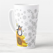 Tournesol Snowflakes Penguin Bumblebee Latte Mug (Angle gauche)