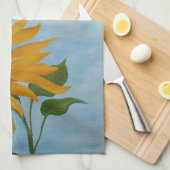 Tournesol solitaire - Serviette de cuisine (Quart Plié)