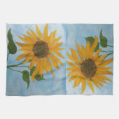 Tournesol solitaire - Serviette de cuisine (Horizontal)