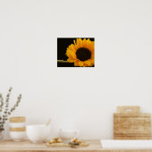 Tournesol sur affiche noire (Cuisine)
