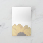 Tournesol sur Black Merci Carte de note (Intérieur)