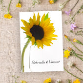 Tournesol sur cartes à Mariage blanc