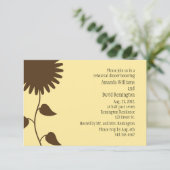 Tournesol sur la répétition jaune Dîner Invitation (Debout devant)