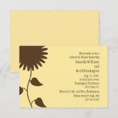 Tournesol sur la répétition jaune Dîner Invitation (Devant / Derrière)