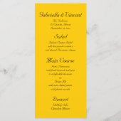 Tournesol sur le menu Mariage blanc (Dos)