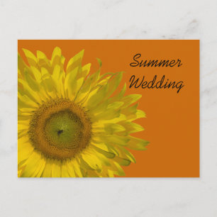 Tournesol sur Orange Mariage d'été Faire-part