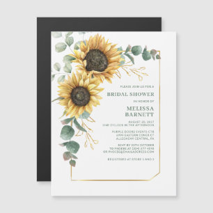 Tournesol vert Floral Bridal Shower Invitation