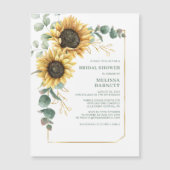 Tournesol vert Floral Bridal Shower Invitation (Devant)