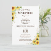 Tournesol vert Lune de miel Douche Invitation (Debout devant)