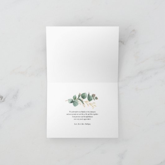 Tournesol vert Mariage Floral Merci (Intérieur)