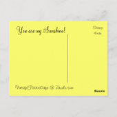 Tournesol vintage jaune - Carte postale (Dos)